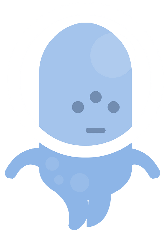 Blue alien klipart