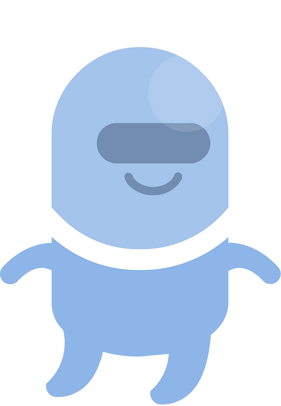 Blue alien clipart