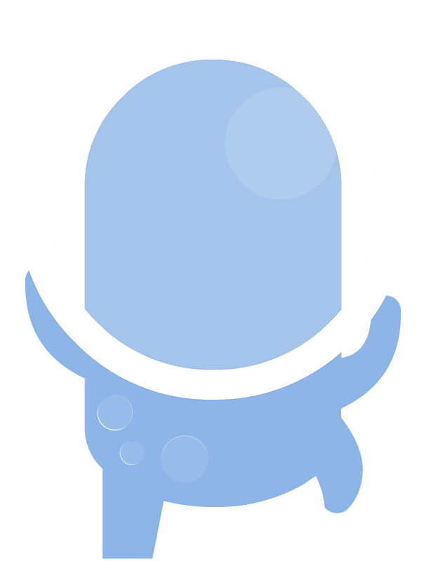 Blue alien clipart