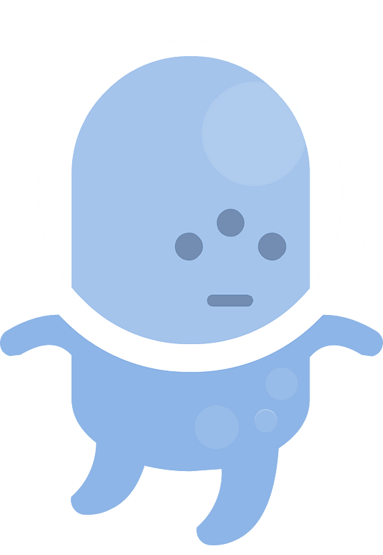 Blue alien clipart