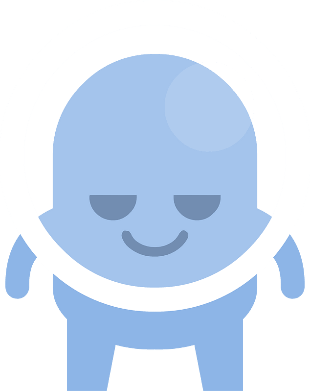 Blue alien clipart