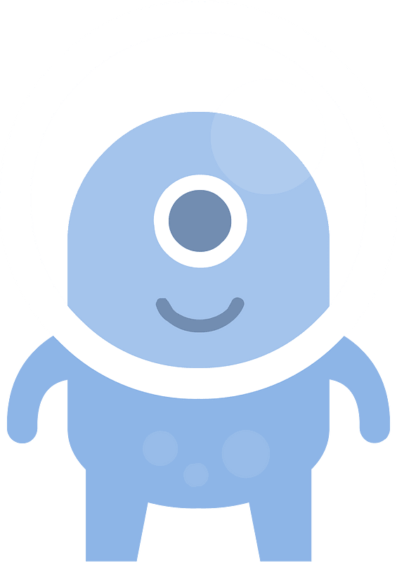 Blue alien clipart