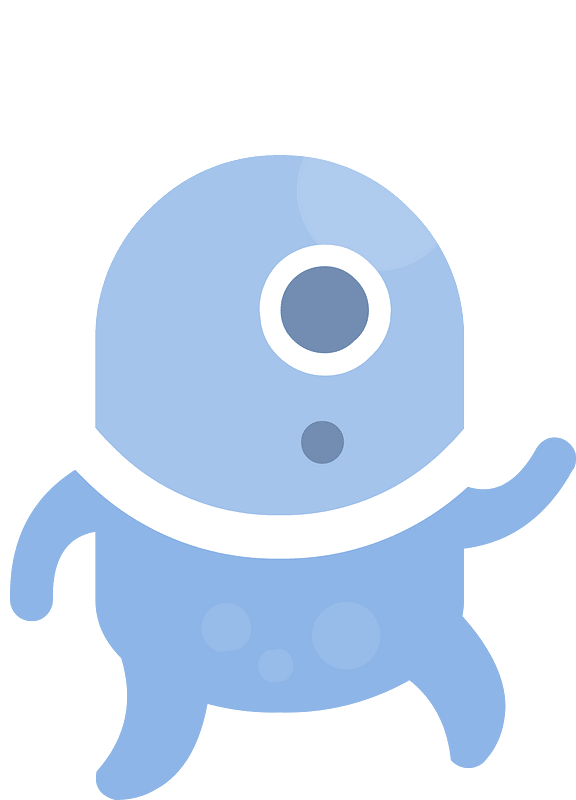 Blue alien clipart