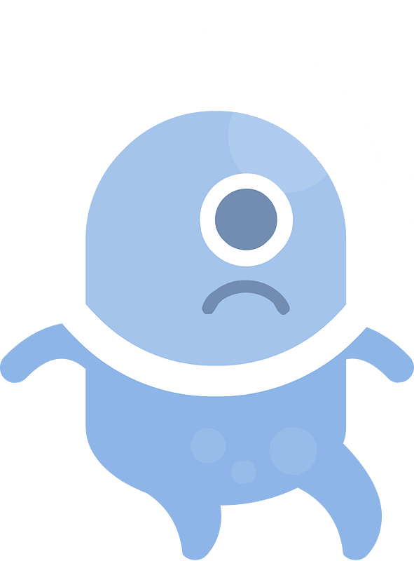 Blue alien clipart