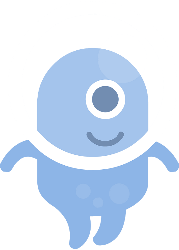 Blue alien clipart