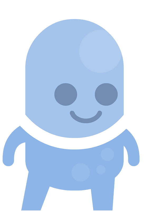 Blue alien clipart