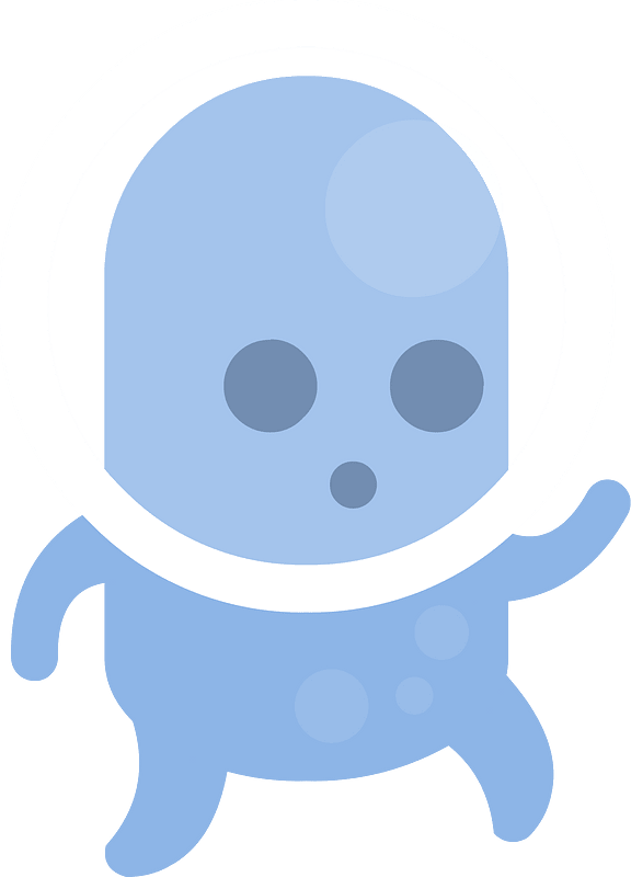 Blue alien clipart