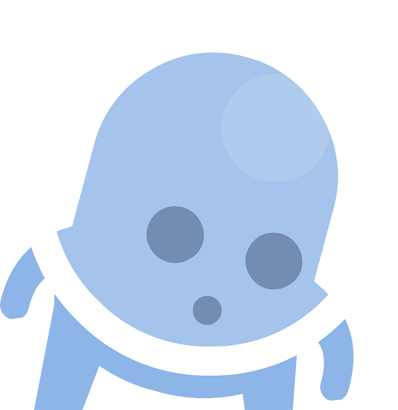 Blue alien clipart