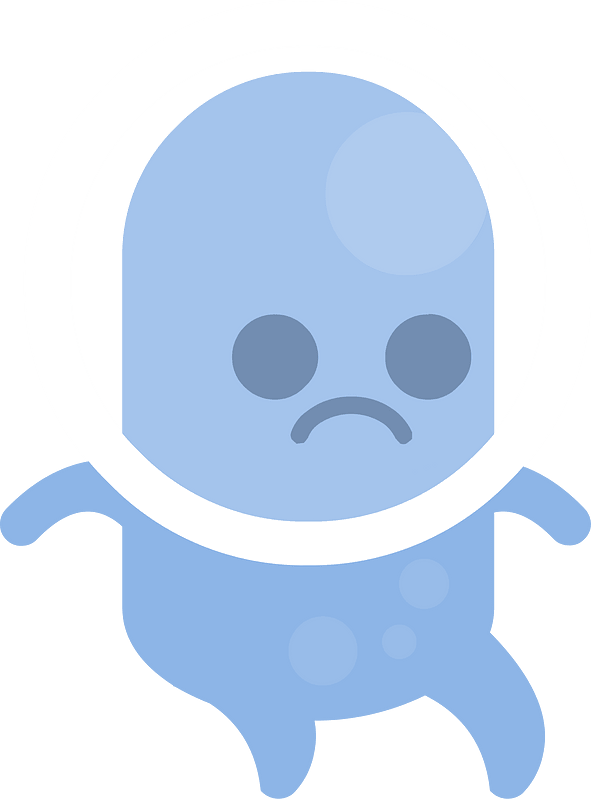 Blue alien clipart