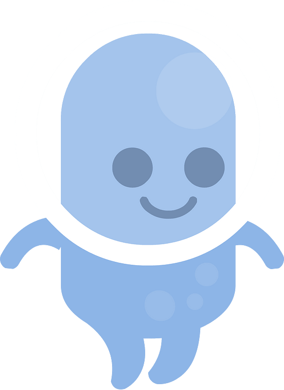 Blue alien clipart