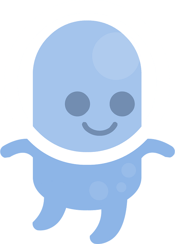 Blue alien clipart