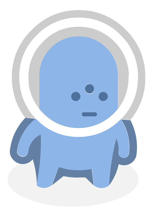 Blue alien clipart