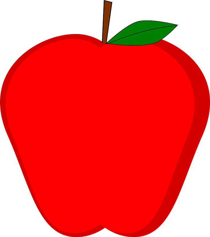 Pomme rouge clipart