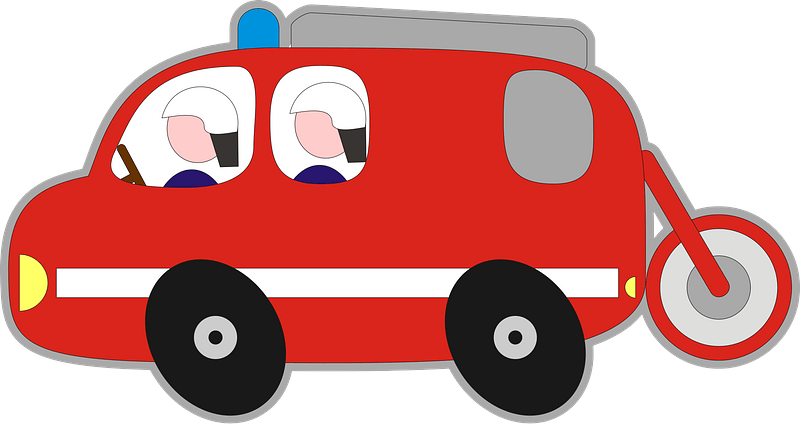 Клипарт Bubble fire engine