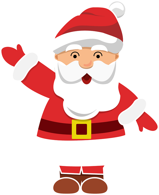 Grumpy Santa Clipart Black