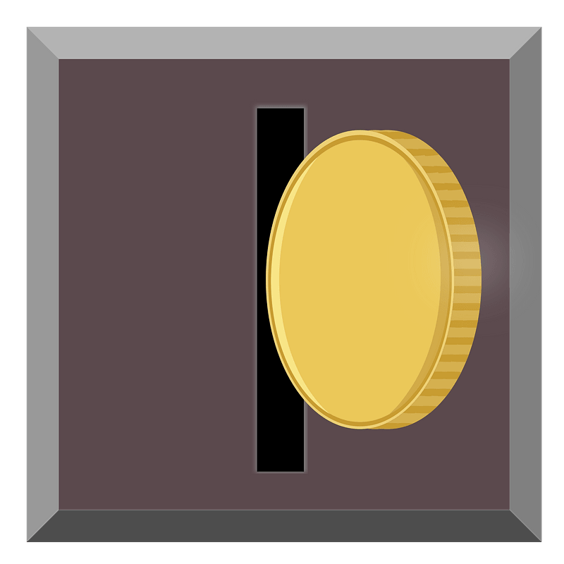 Money going into the slot clipart. Free download transparent .PNG