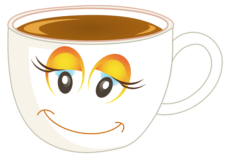 Anthropomorphic Happy Female Cup Of Coffee Or Tea Clipart Free Download Transparent Png Creazilla