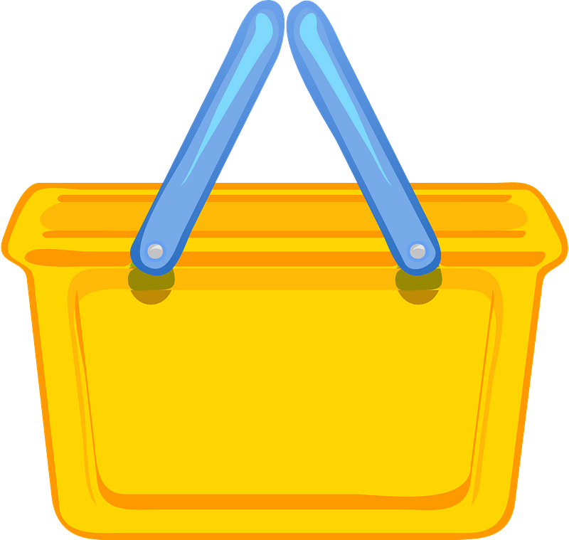 Yellow Shopping Basket clipart. Free download transparent .PNG Creazilla