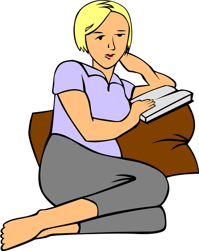 Woman Reading clipart. Free download transparent .PNG | Creazilla