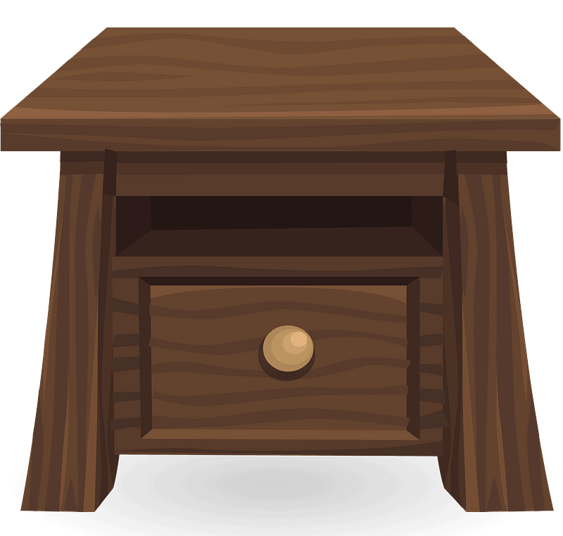 Furniture Sidetable Wood Side Table clipart