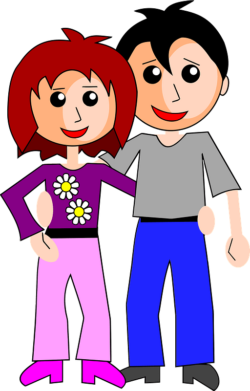 Happy Cartoon Couple clipart. Free download transparent .PNG Creazilla