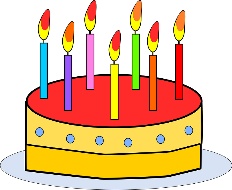 Cake with Candles clipart. Free download transparent .PNG Creazilla