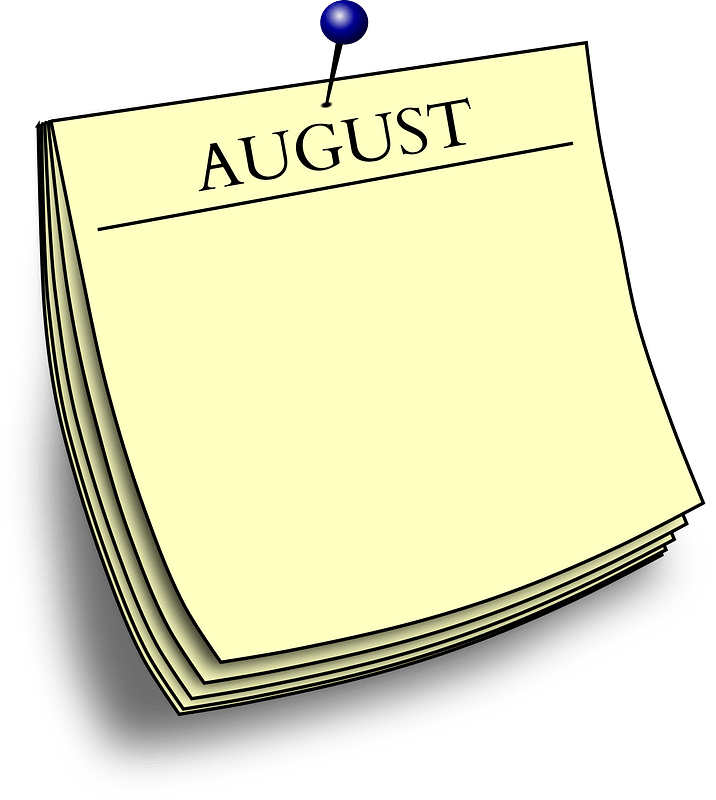 Note August clipart. Free download transparent .PNG Creazilla