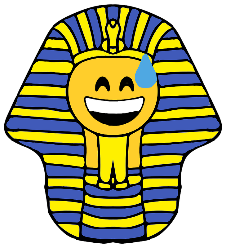 Pharaoh Smiley - Big Smile, Water Drop clipart