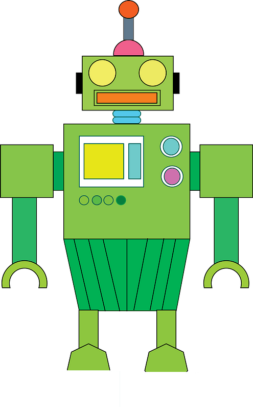 Robot - Green Face and Body klipart