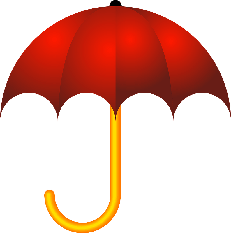 Open Red Umbrella clipart. Free download transparent .PNG Creazilla