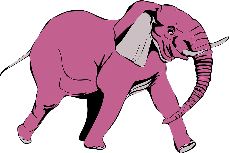 Pink Elephant clipart. Free download transparent .PNG Creazilla