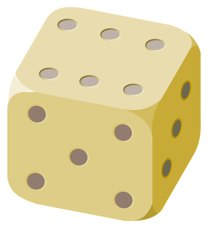 Yellow Dice clipart. Free download transparent .PNG Creazilla