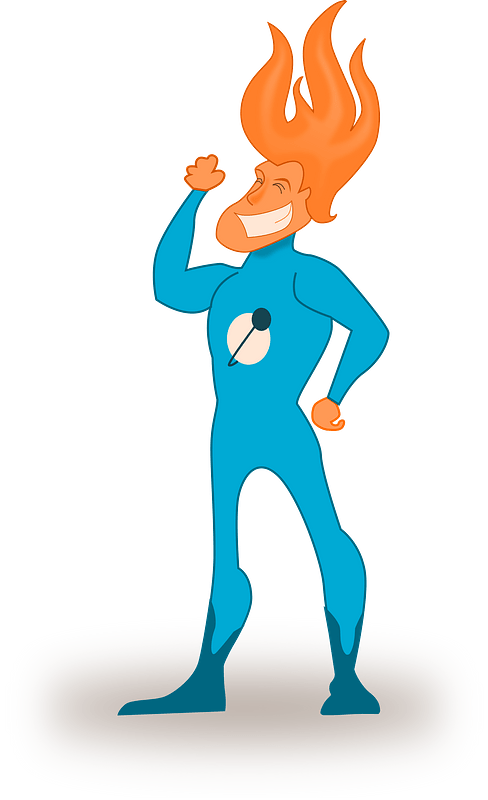 Super Hero - Flame clipart