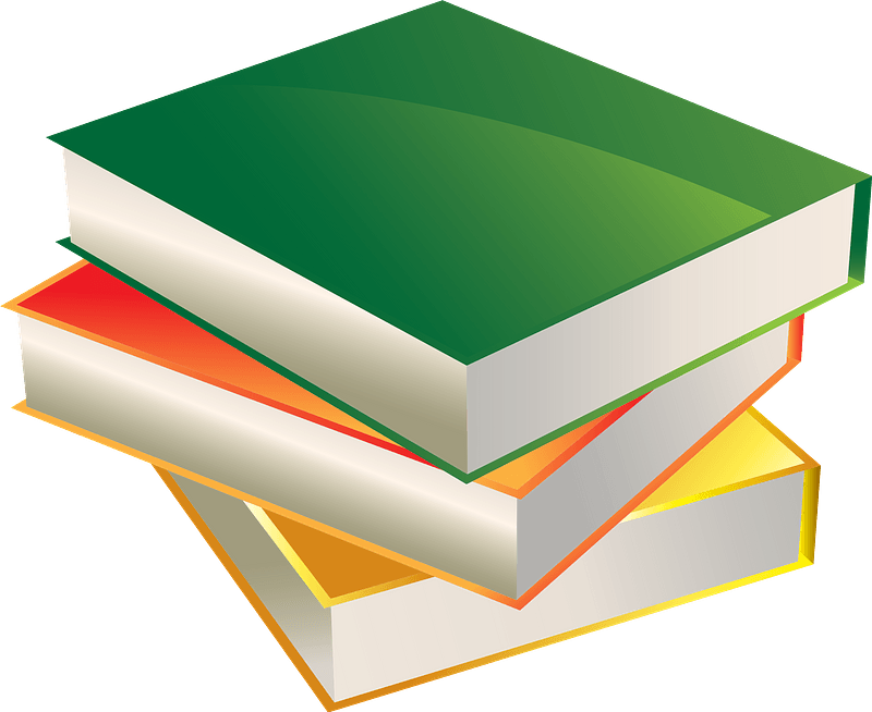 Stack of Colorful Paperback Books clipart. Free download transparent