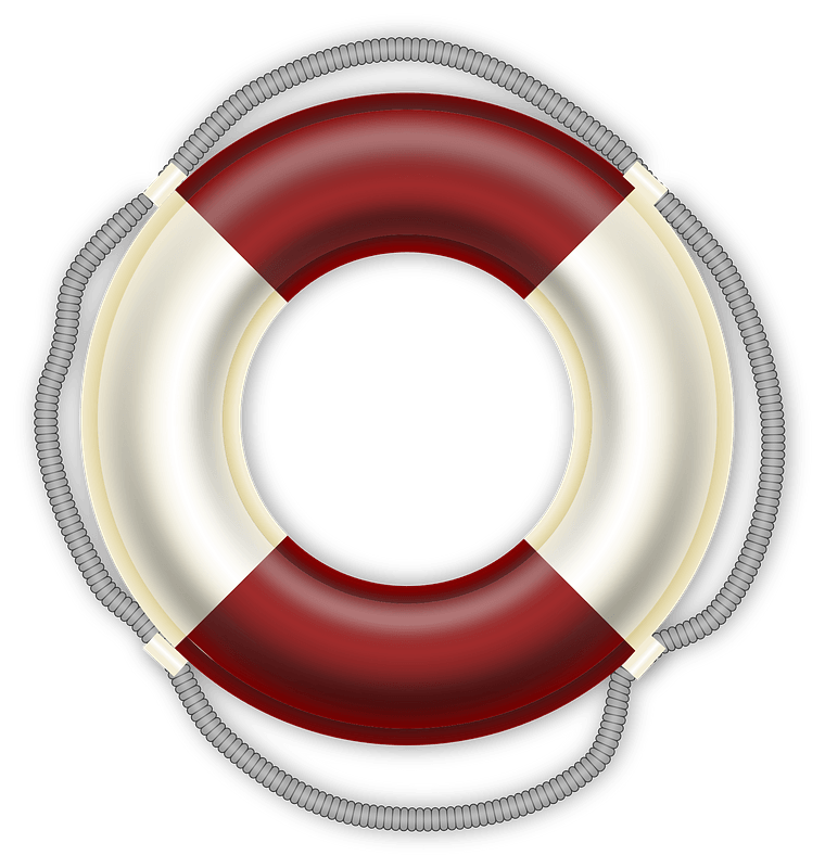 Red and White Life Preserver clipart. Free download transparent .PNG