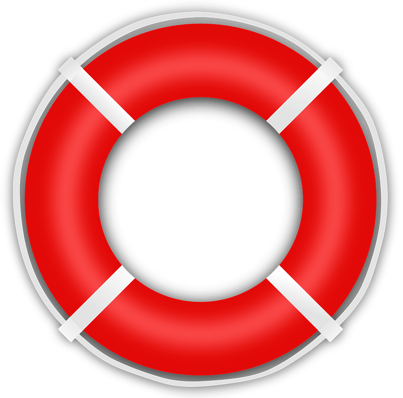 Red and White Life Preserver clipart. Free download transparent .PNG