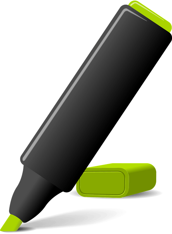 Uncapped Green Highlighter Marker clipart. Free download transparent .PNG Creazilla