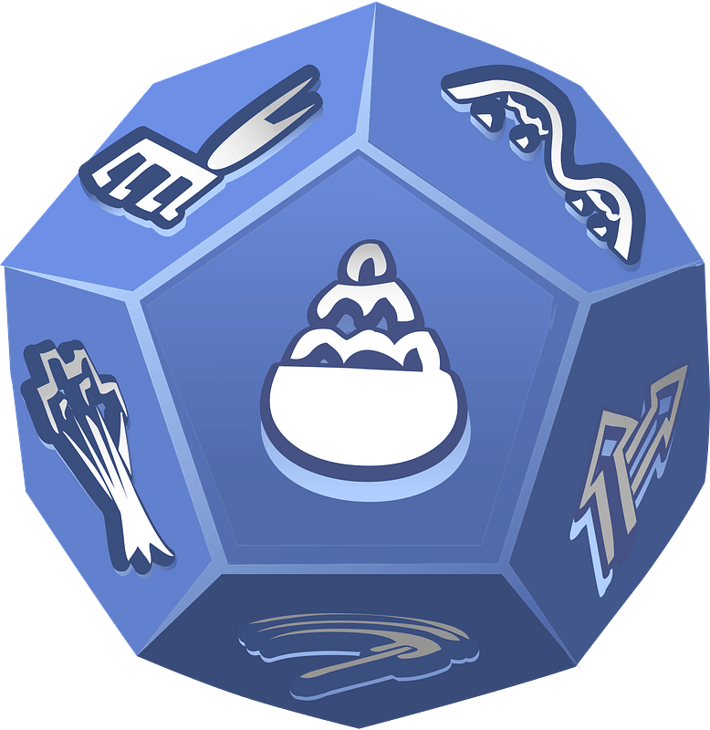 Blue 12sided Dice clipart. Free download transparent .PNG Creazilla