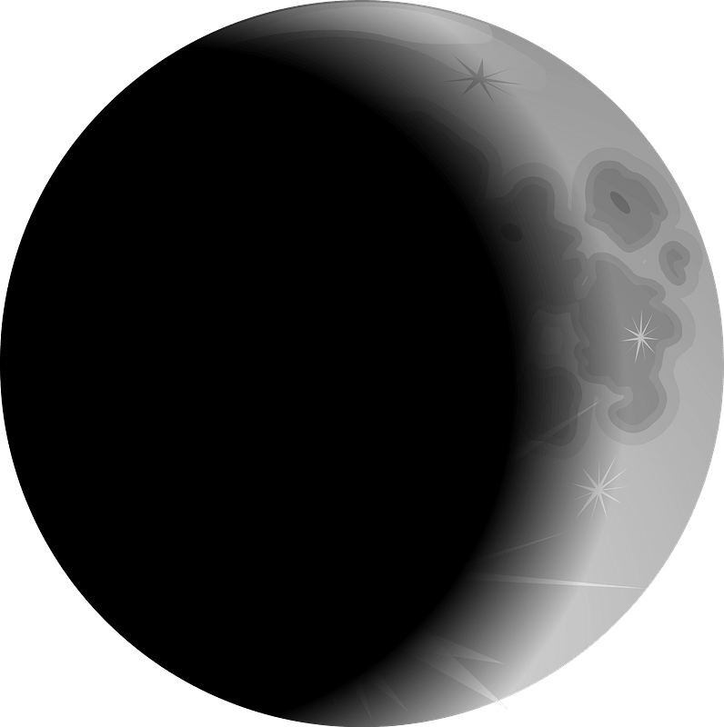 Gray Moon - Crescent Moon clipart. Free download transparent .PNG ...