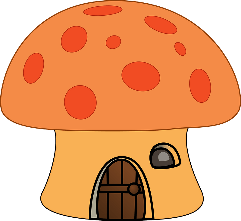 Orange Mushroom House clipart. Free download transparent .PNG Creazilla