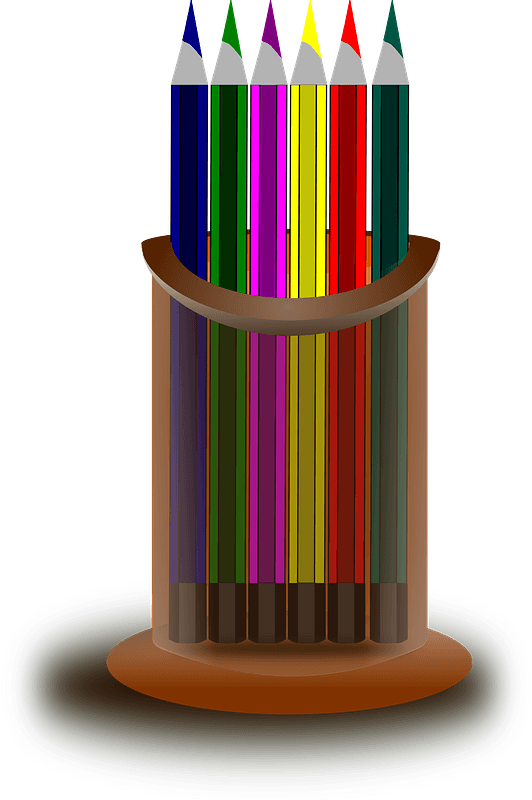 Brown Pencil Holder Stand clipart. Free download transparent .PNG