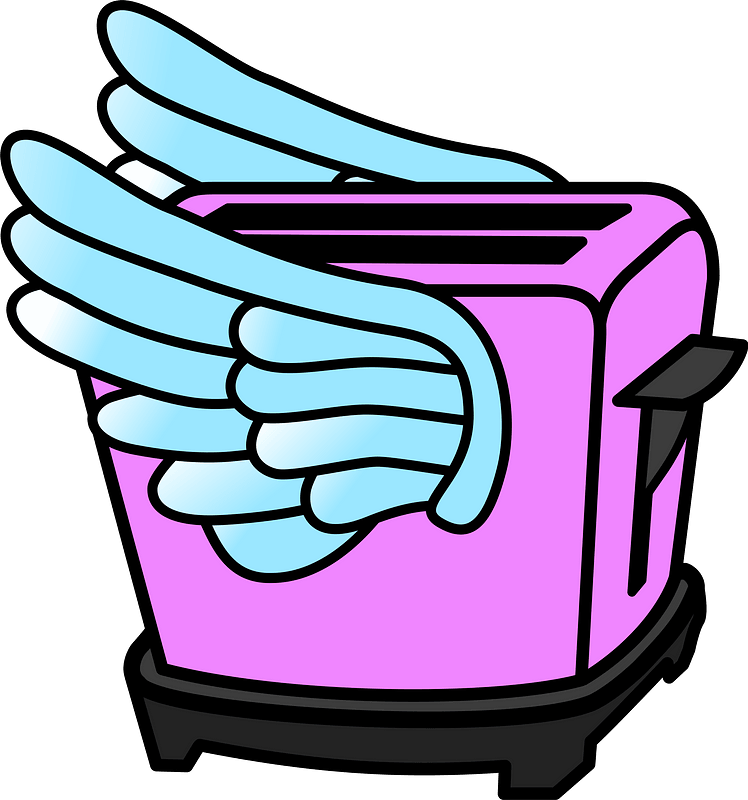 Pink Toaster with Wings clipart. Free download transparent .PNG Creazilla
