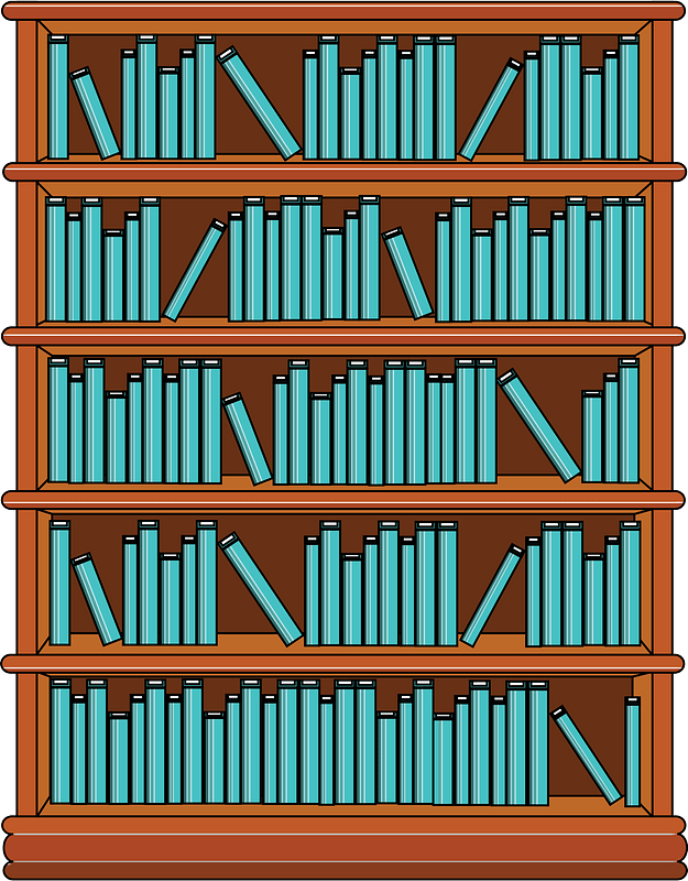 Bookshelf clipart. Free download transparent .PNG Creazilla