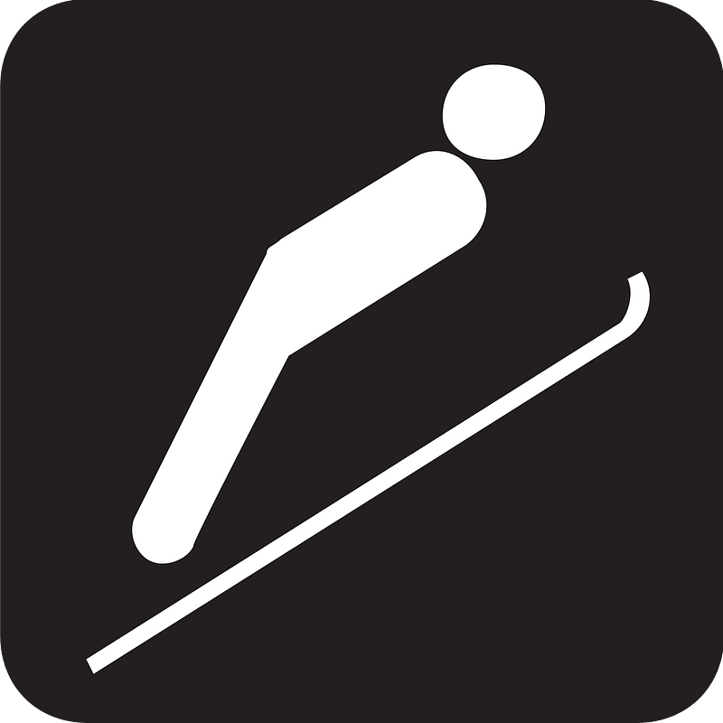 Ski-jumping klipart