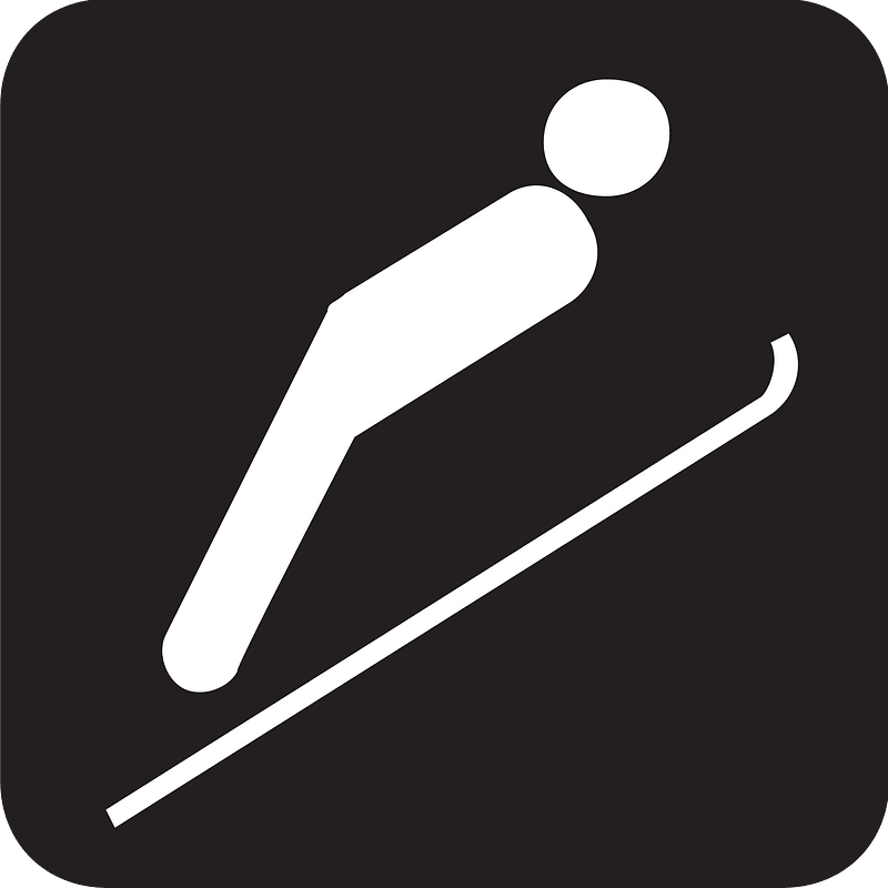 Ski-jumping 剪贴画