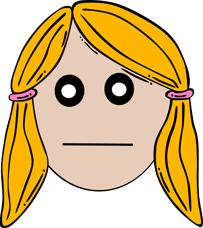 Sad Face Girl Clipart
