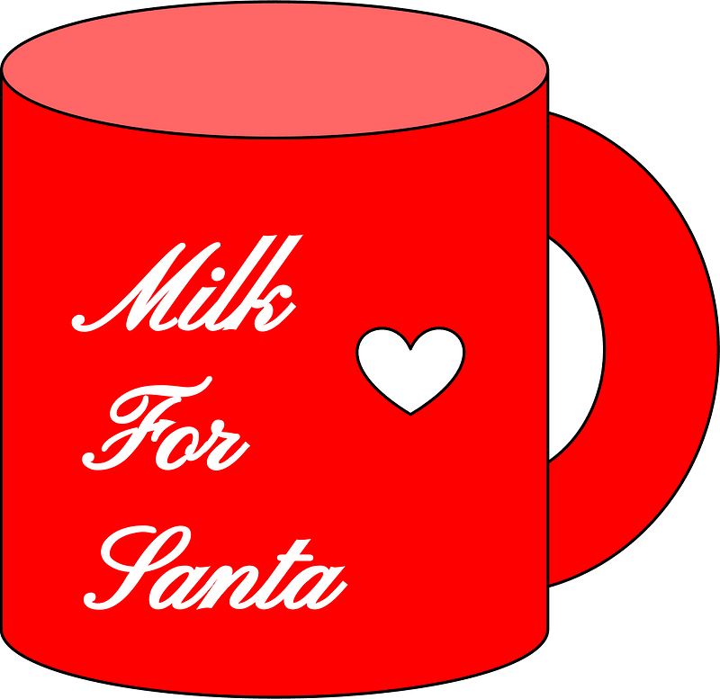 Milk for Santa clipart. Free download transparent .PNG | Creazilla
