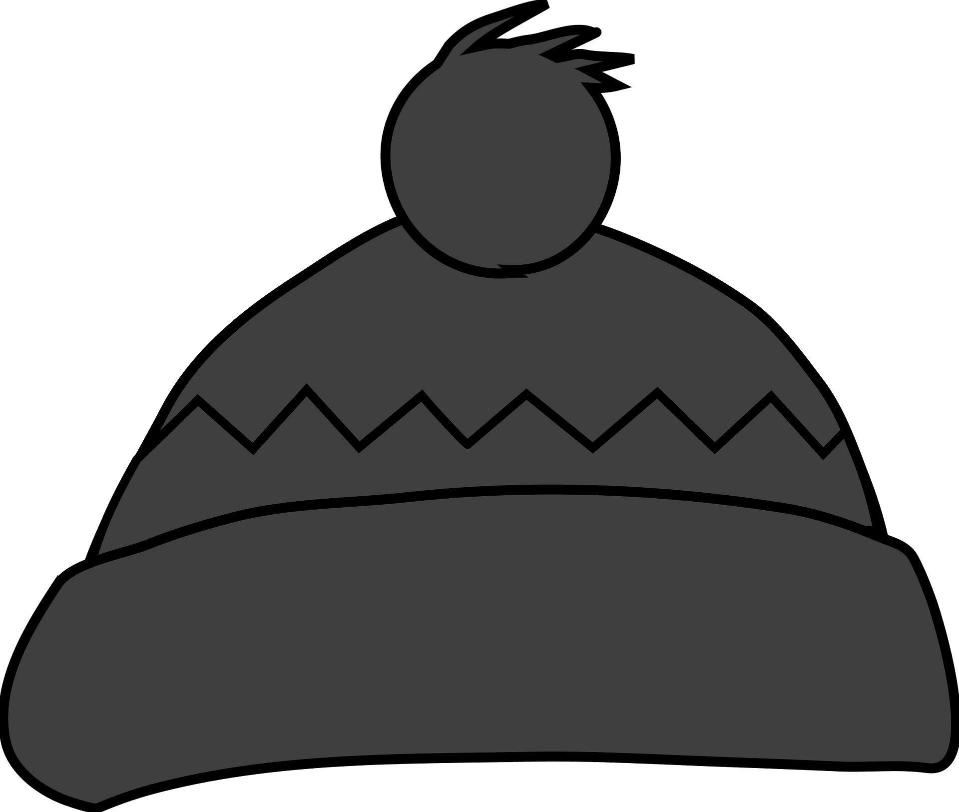 Winter Hat Clipart Black And White