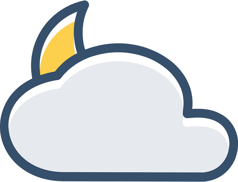 Night Partly Cloudy Clipart