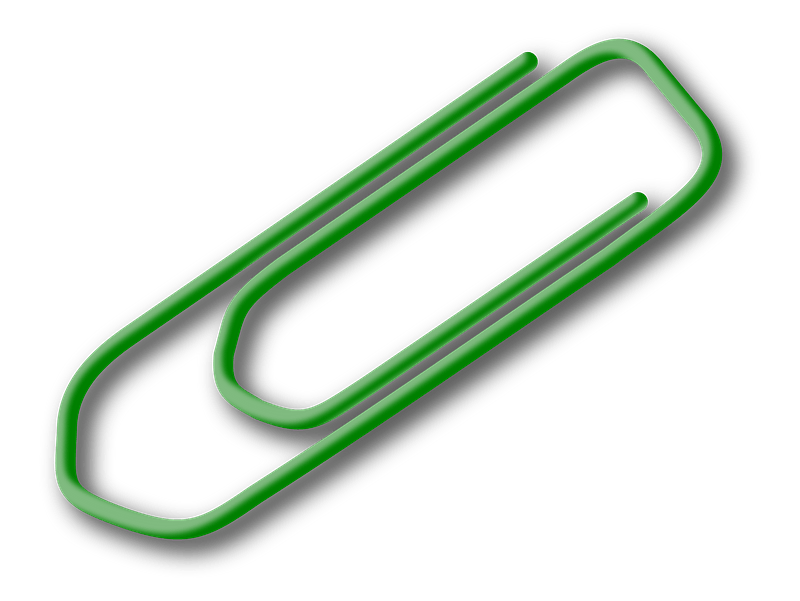 Green Paperclip clipart. Free download transparent .PNG Creazilla